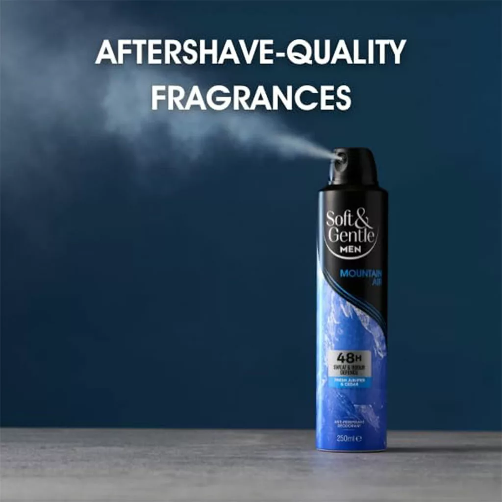 اسپری ضد تعریق سافت اند جنتل مردانه مدل mountain air