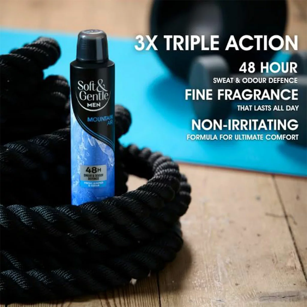 اسپری ضد تعریق سافت اند جنتل مردانه مدل mountain air