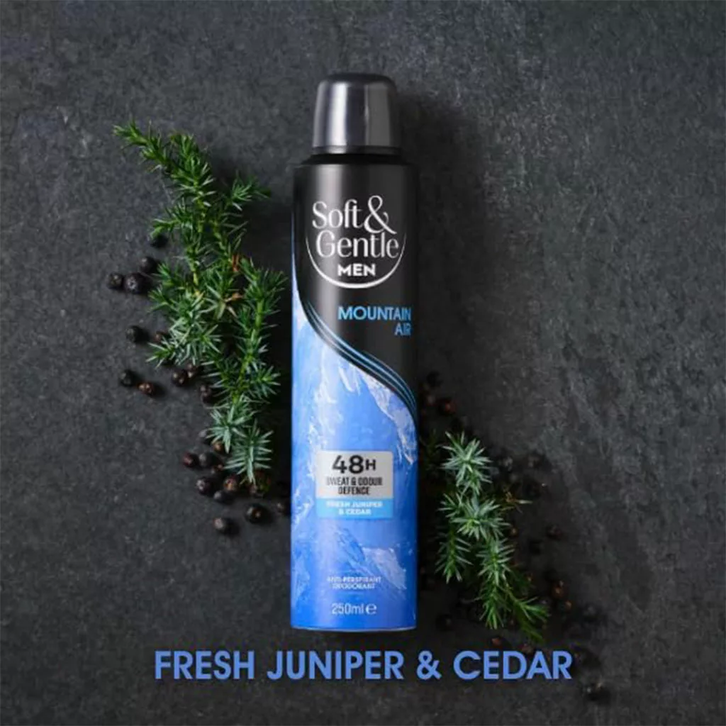 اسپری ضد تعریق سافت اند جنتل مردانه مدل mountain air