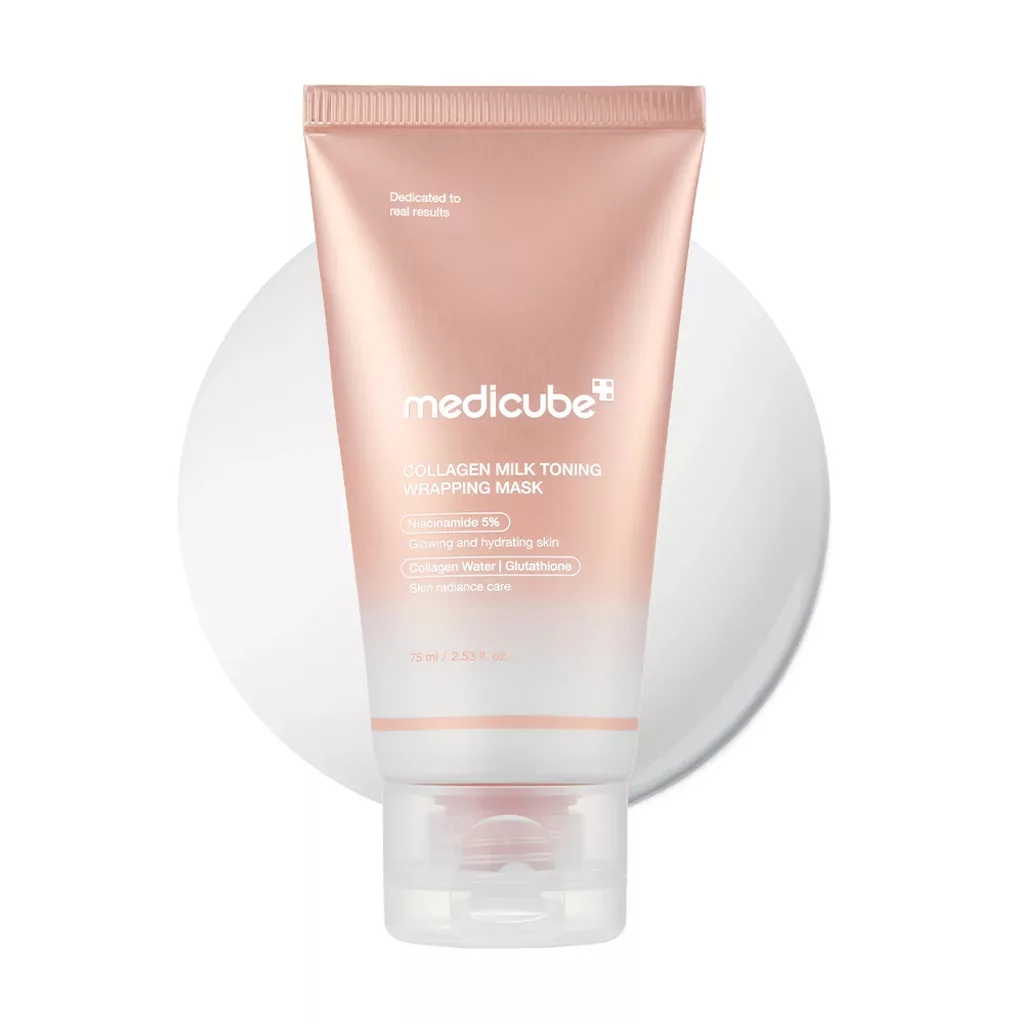 ماسک صورت شیر روشن کننده حاوی نیاسینامید مدی کیوب