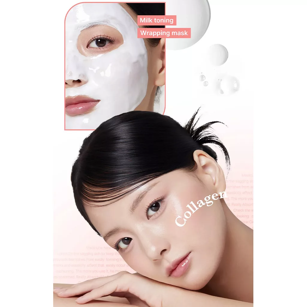 ماسک صورت شیر روشن کننده حاوی نیاسینامید مدی کیوب