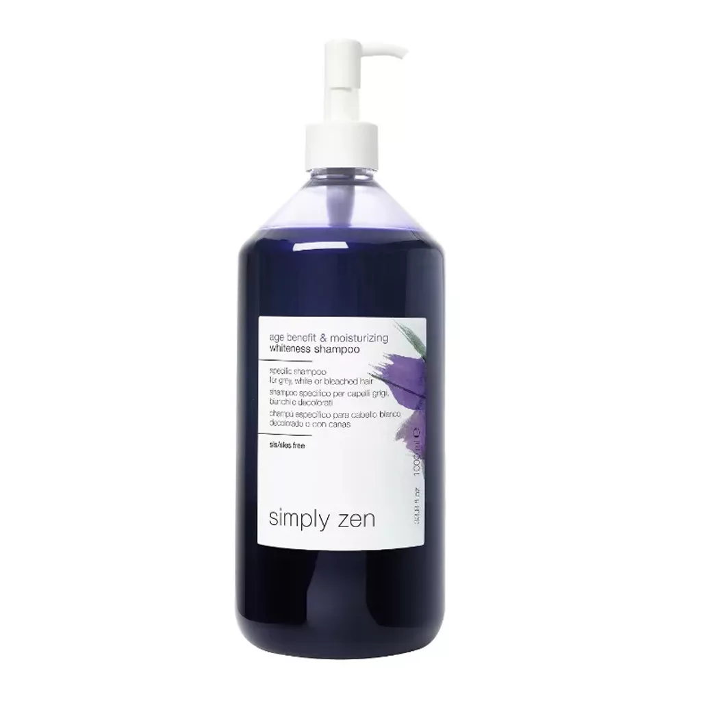 شامپو آبرسان و رنگساژ ضد زردی سیمپلی زن مناسب موهای خاکستری سفید و بلوند