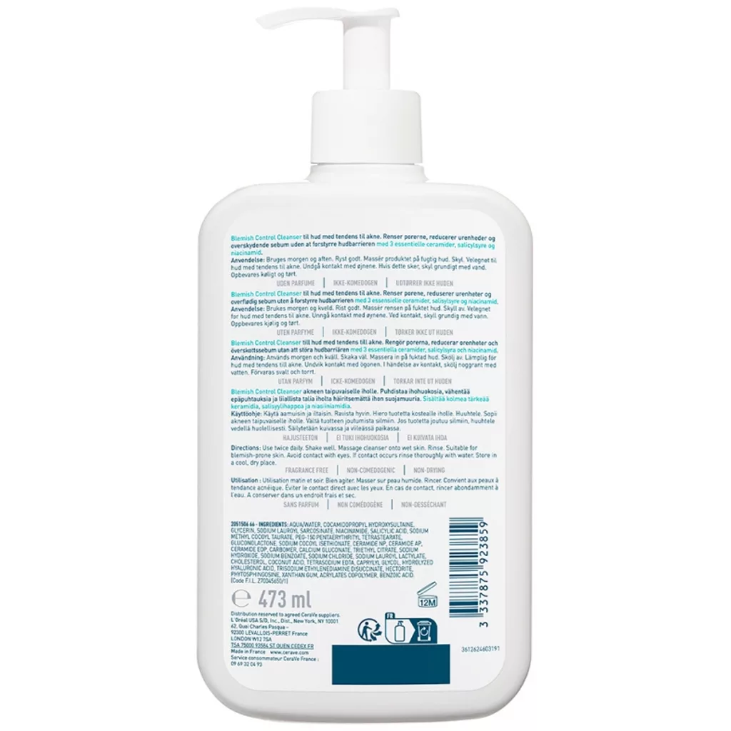 شوینده ضد جوش سراوی کنترل سبوم حاوی سالیسلیک اسید