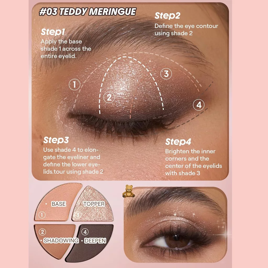 پالت مینی کاربردی شیگلم مدل Teddy meringue