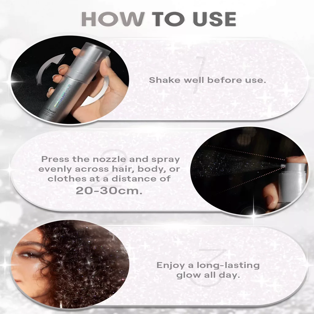 گلیتر ( شاین ) مو و بدن شیگلم رنگ midnight aurora