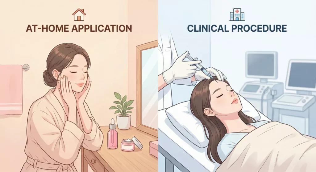 مقایسه مصرف موضعی در خانه با روش کلینیکی و تزریقی