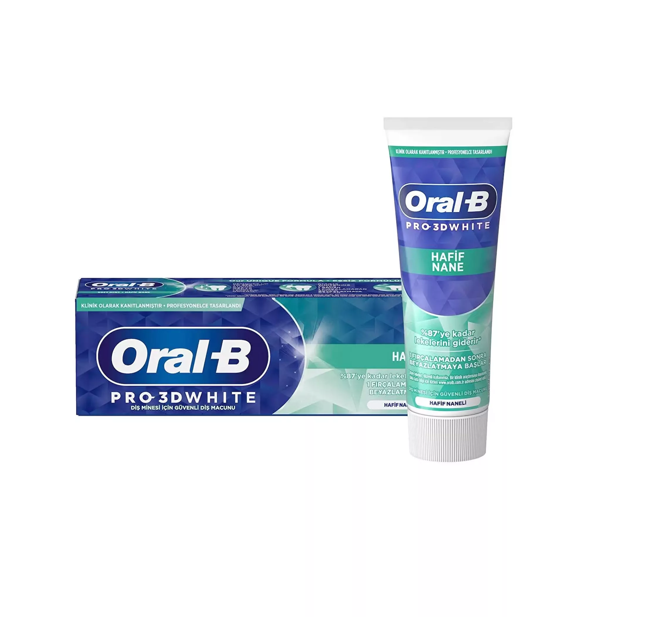 خمیردندان اورال بی PRO 3D WHITE سفید کننده SOFT MINT