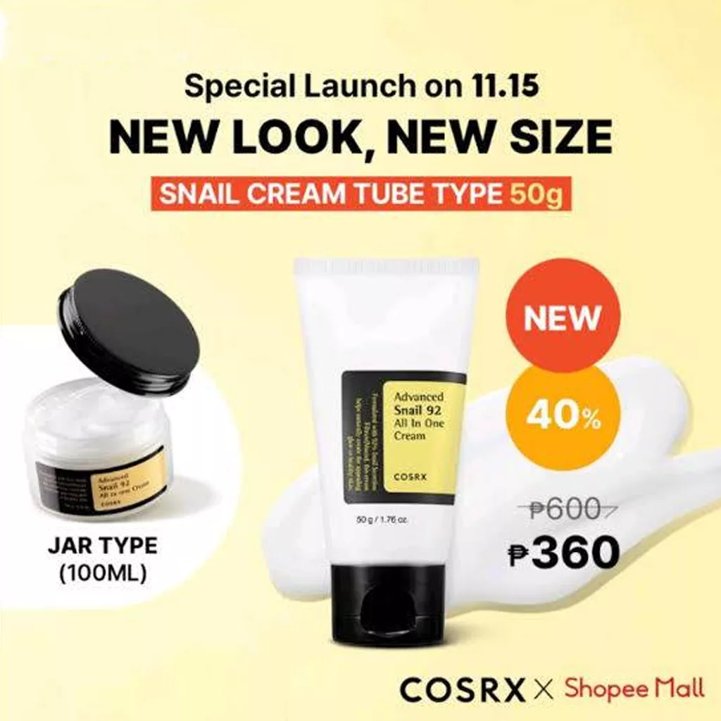 کرم اسنس حلزون کوزارکس COSRX مرطوب کننده و آبرسان