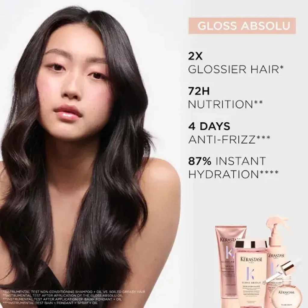روغن مو براق کننده و ضد وز شگفت انگیز کراستاس حاوی گل رز وحشی مدل GLOSS ABSOLU