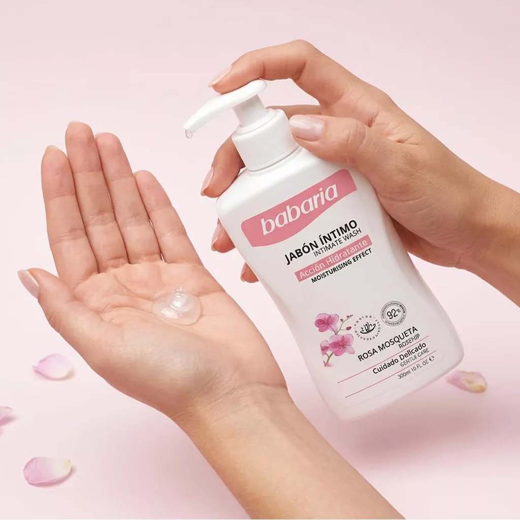 ژل بهداشتی بانوان باباریا مدل Rosa mosqueta