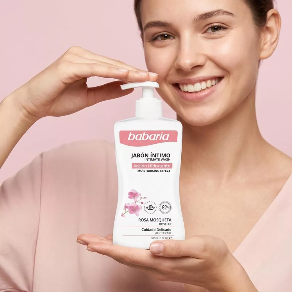 ژل بهداشتی بانوان باباریا مدل Rosa mosqueta