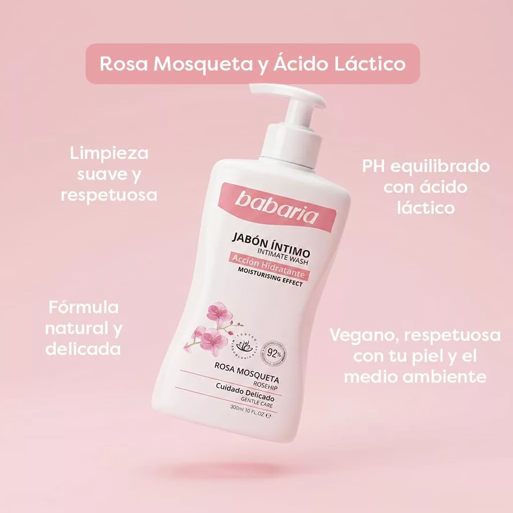 ژل بهداشتی بانوان باباریا مدل Rosa mosqueta