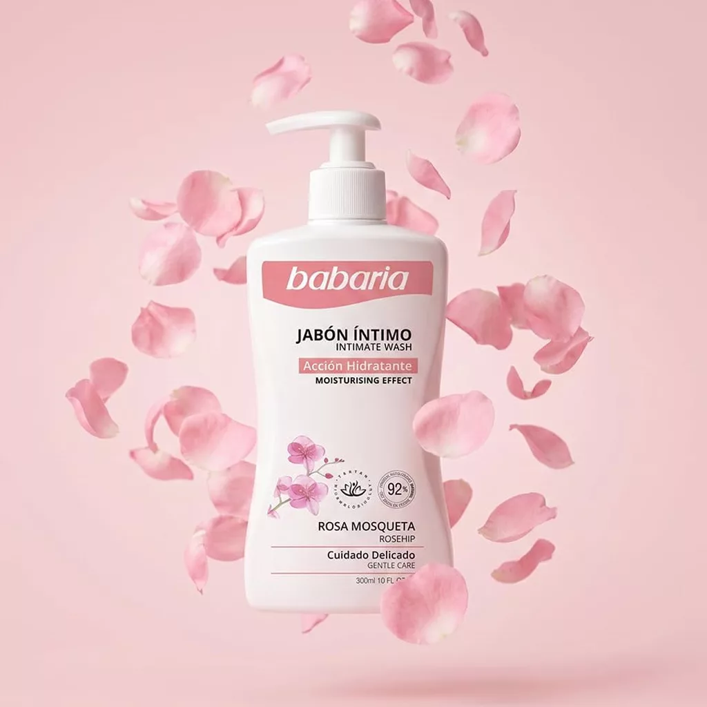 ژل بهداشتی بانوان باباریا مدل Rosa mosqueta