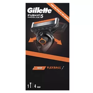 تیغ اصلاح حرفای یدک خور ژیلت به همراه ۴یدک مدل fusion5 proglide
