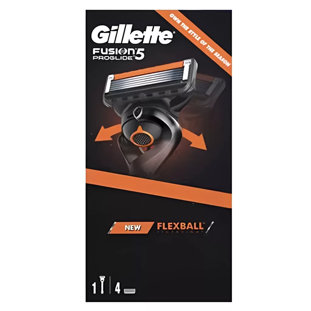 تیغ اصلاح حرفه ای یدک خور ژیلت به همراه ۴یدک مدل fusion5 proglide