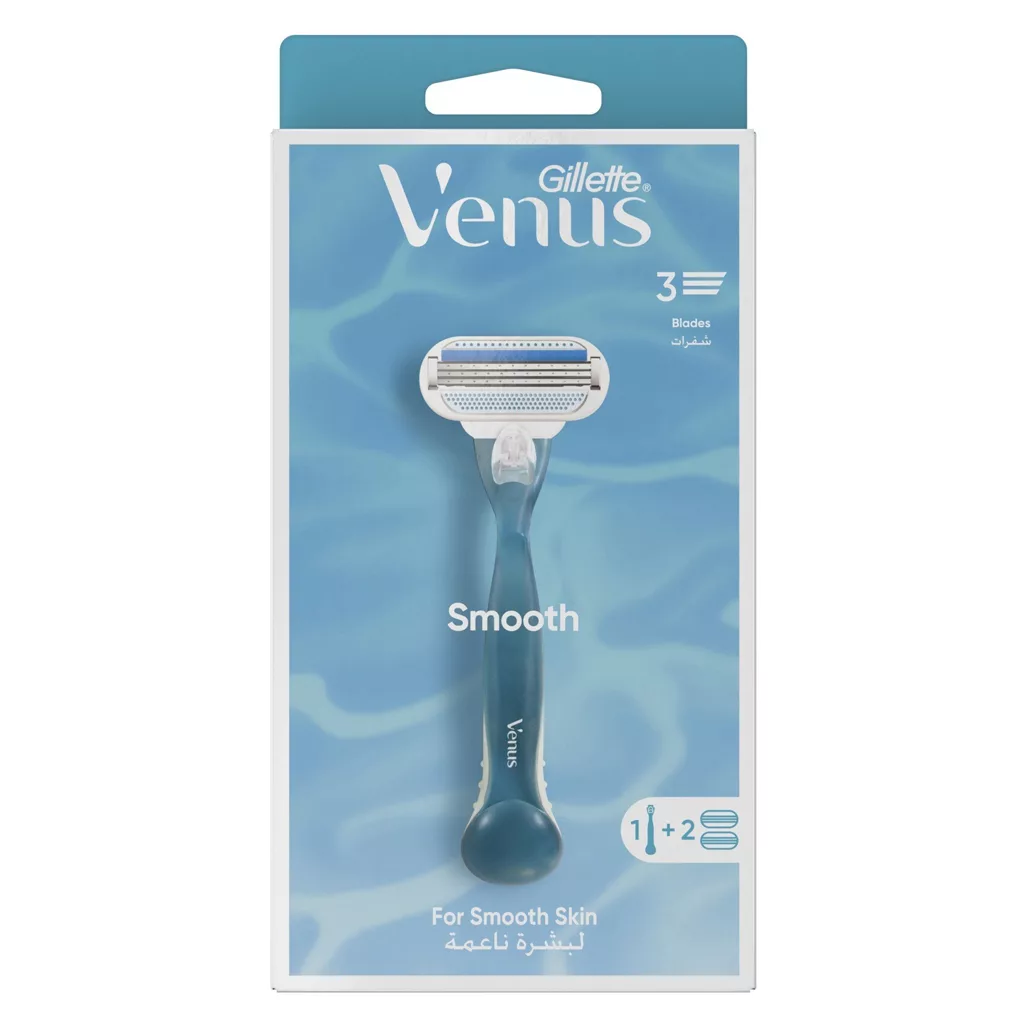 تیغ اصلاح زنانه ژیلت یدک خور به همراه ۲ یدک مدل Venus smooth