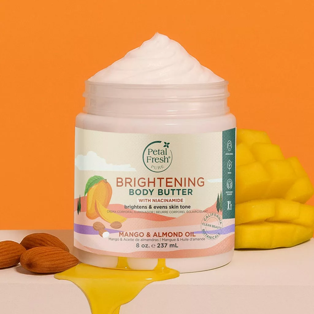 کره بدن روشن کننده پتال فرش مدل mango & almond oil