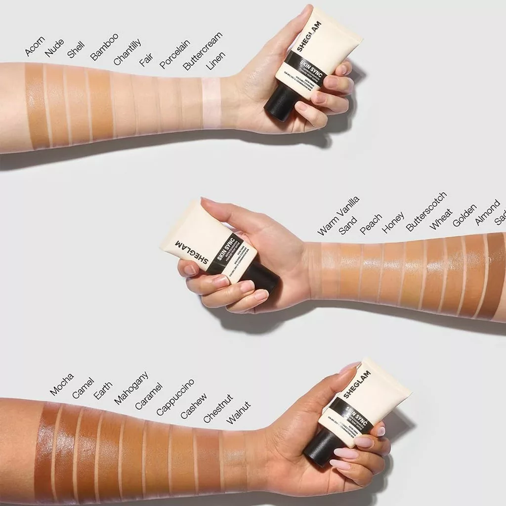 کرم پودر شیگلم مدل skin sync satin