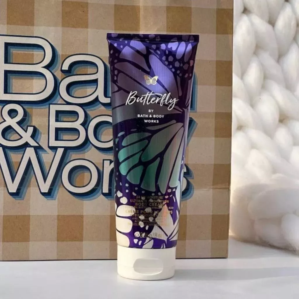 کرم بدن تیوپی معطر بث اند بادی مدل butterfly