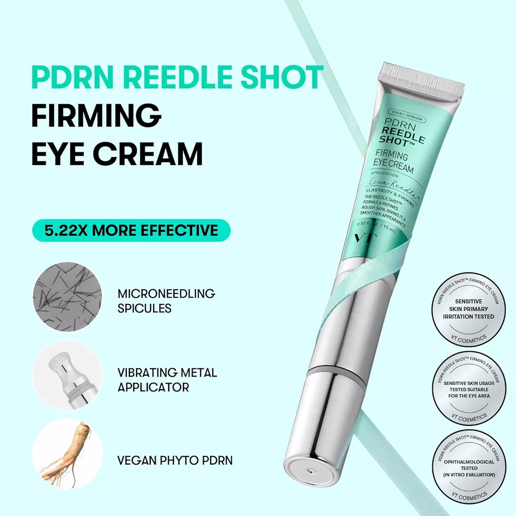 کرم دور چشم لیفت و سفت کننده pdrn ریدل شات وی تی کازمتیک vt cosmetic