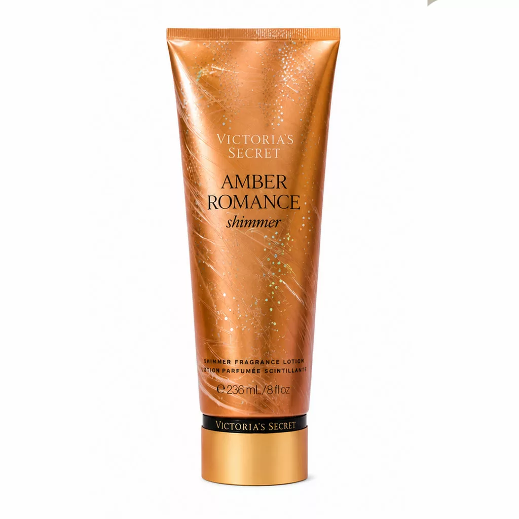 لوسیون بدن شاین عطری ویکتوریا سکرت مدل amber romance shimmer