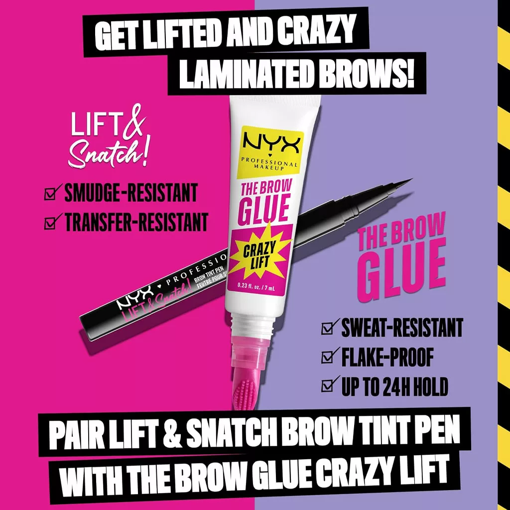 چسب ابرو (ژل) نیکس مدل crazy lift