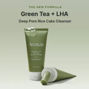 کلینزر شوینده آرنسیا رایس کیک گرین تی GREEN TEA+LHA DEEP PORE RICE CAKE+BHA