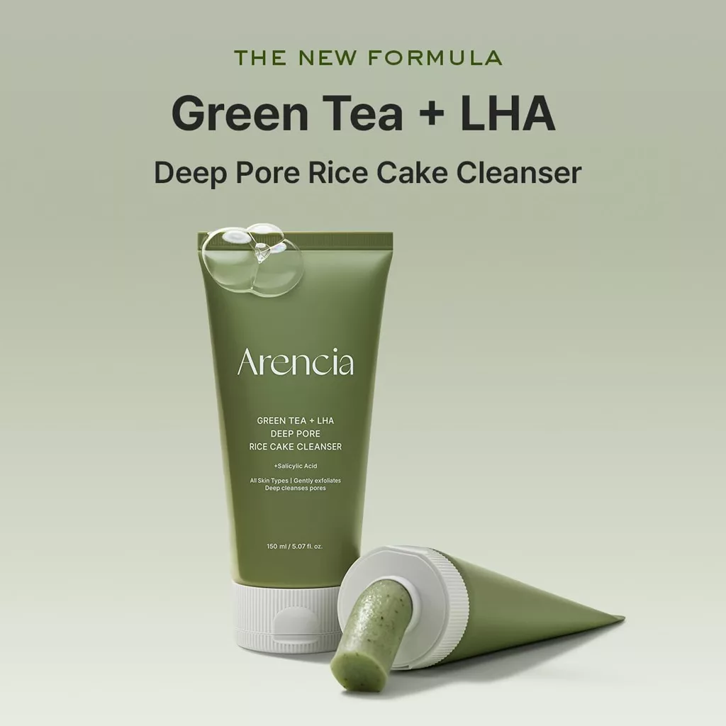 کلینزر شوینده آرنسیا رایس کیک گرین تی GREEN TEA+LHA DEEP PORE RICE CAKE+BHA
