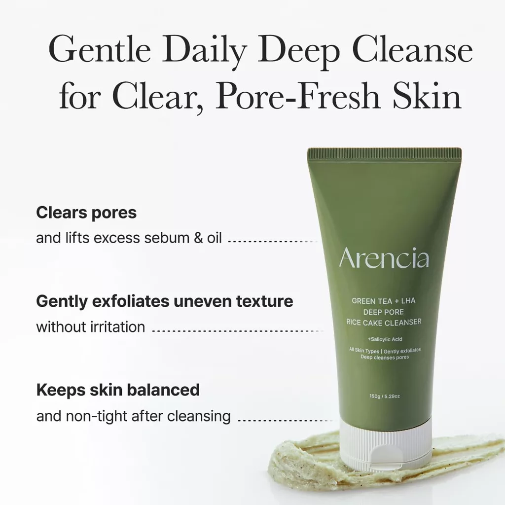 کلینزر شوینده آرنسیا رایس کیک گرین تی GREEN TEA+LHA DEEP PORE RICE CAKE+BHA