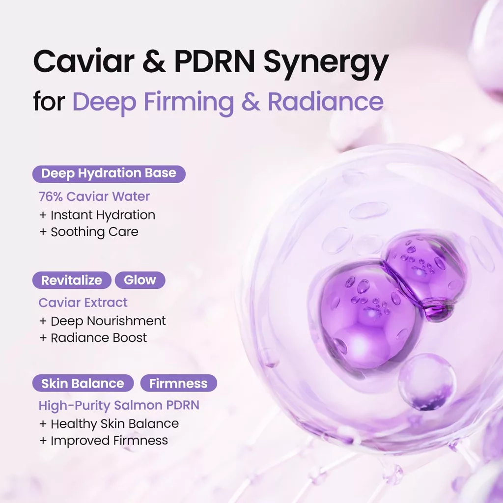 اسپری میست سرم خاویار و PDRN بایودنس مدل Caviar PDRN Jelly Serum Mist