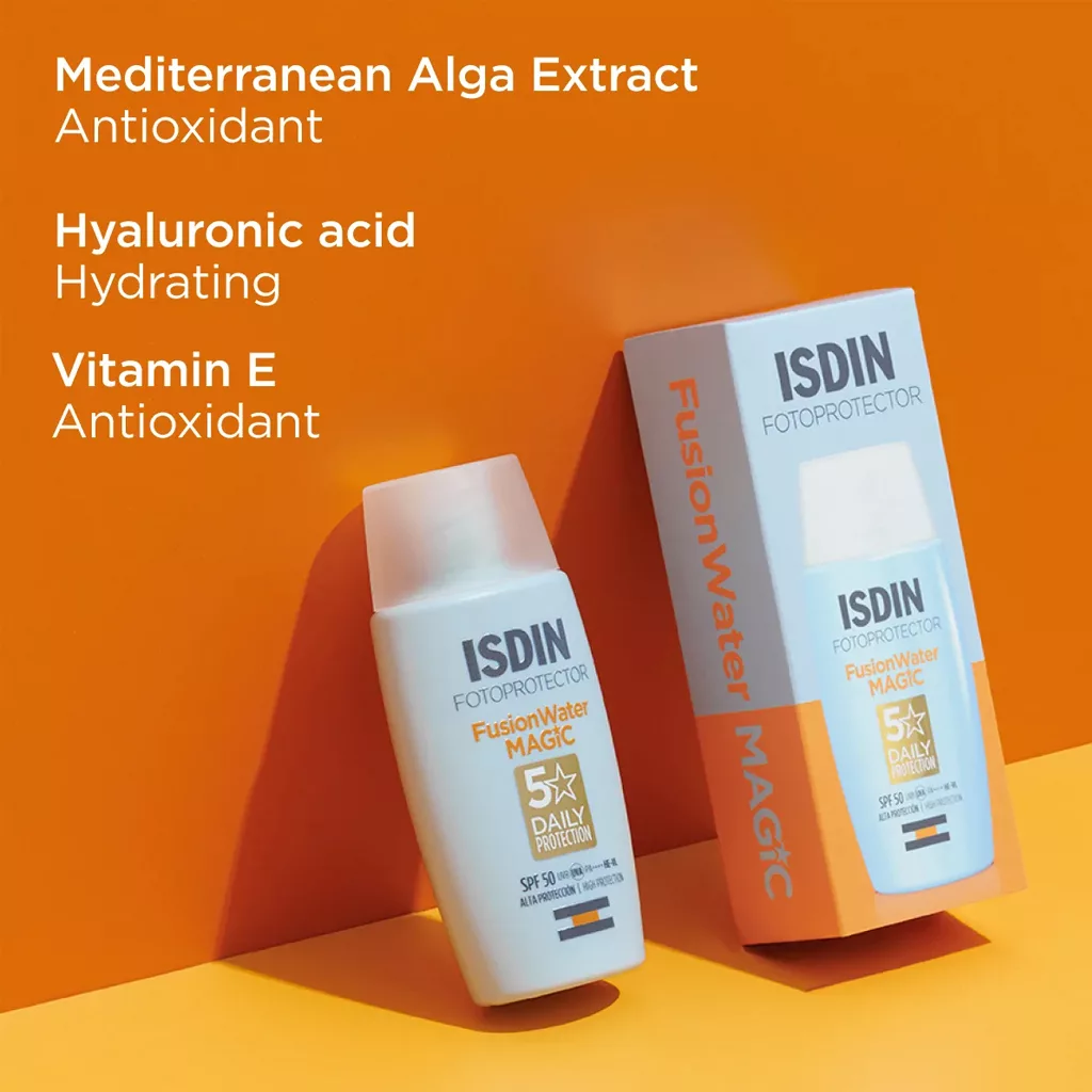 ضد آفتاب فیوژن واتر ایزدین مجیک آبرسان فوق سبک بدون چربی SPF50