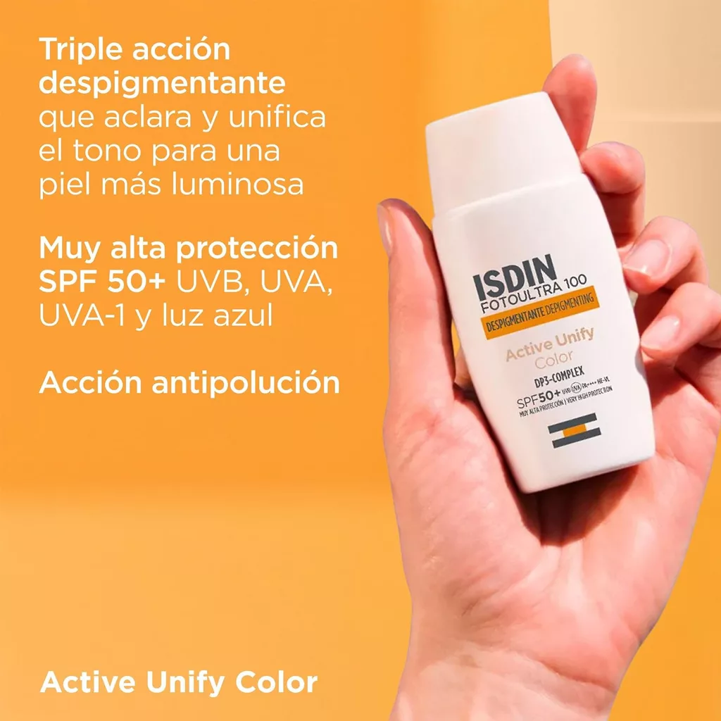 ضد آفتاب رنگی ضد لک اکتی یونیفای ایزدین ISDIN FOTOULTRA 100 DEPIGMENTING Active Unify Unify Color SPF50