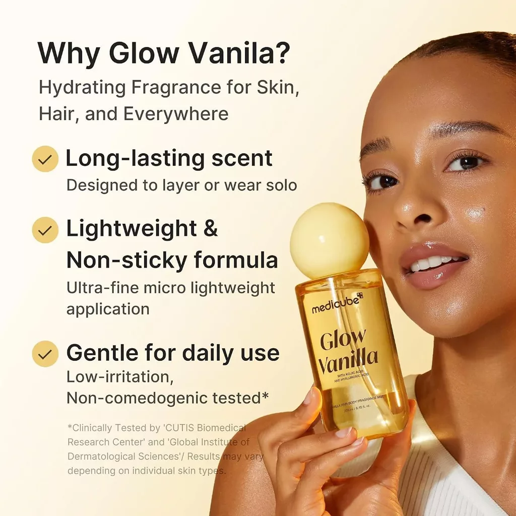 اسپری میست مو و بدن GLOW Vannila مدی کیوب