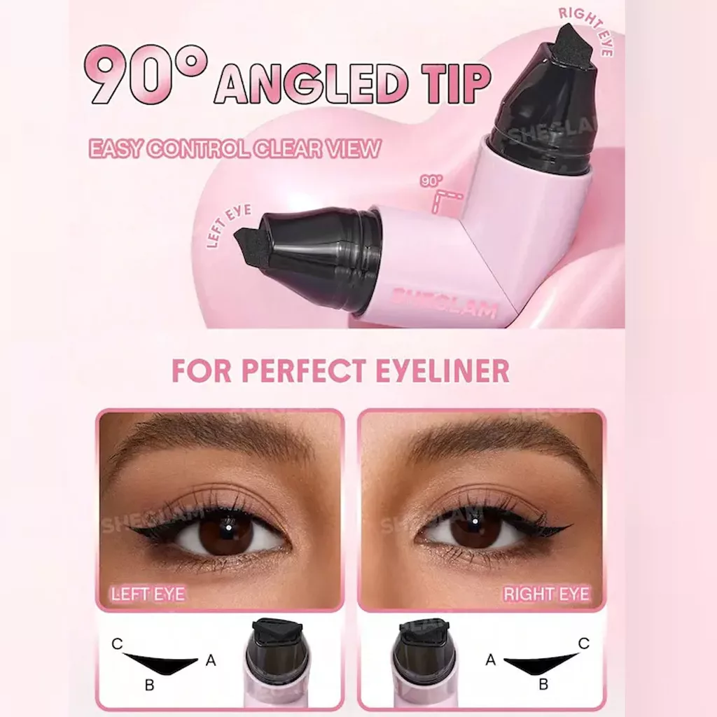 خط چشم دو سر wing شیگلم استامپ دار INSTA-WING HEART STAMP EYELINER