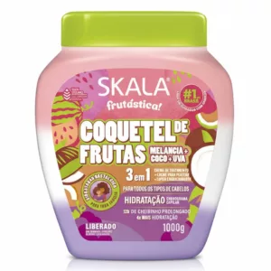 کرم مو فر حالت دهنده اسکالا کوکتل میوه موی فر و موج دار SKALA COQUETEL DE FRUTAS 3in1 MELANCIA COCO+UVA