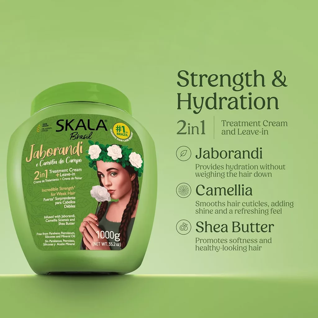 کرم مو حالت دهنده و ضدریزش مو اسکالا SKALA Jaborandi 2in1 Camelia do Campo