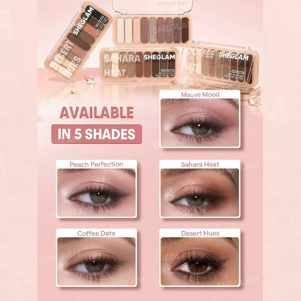 پالت سایه چشم ۸ رنگ شیگلم مدل SHEGLAM Sahara Heat Palette