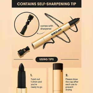 خط چشم سرمه شیگلم مشکی KOHL CREAM EYELINER SHEGLAM