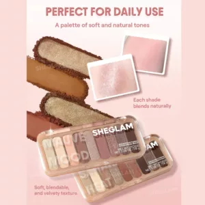 پالت سایه چشم ۸ رنگ شیگلم SHEGLAM Peach Perfection Palette