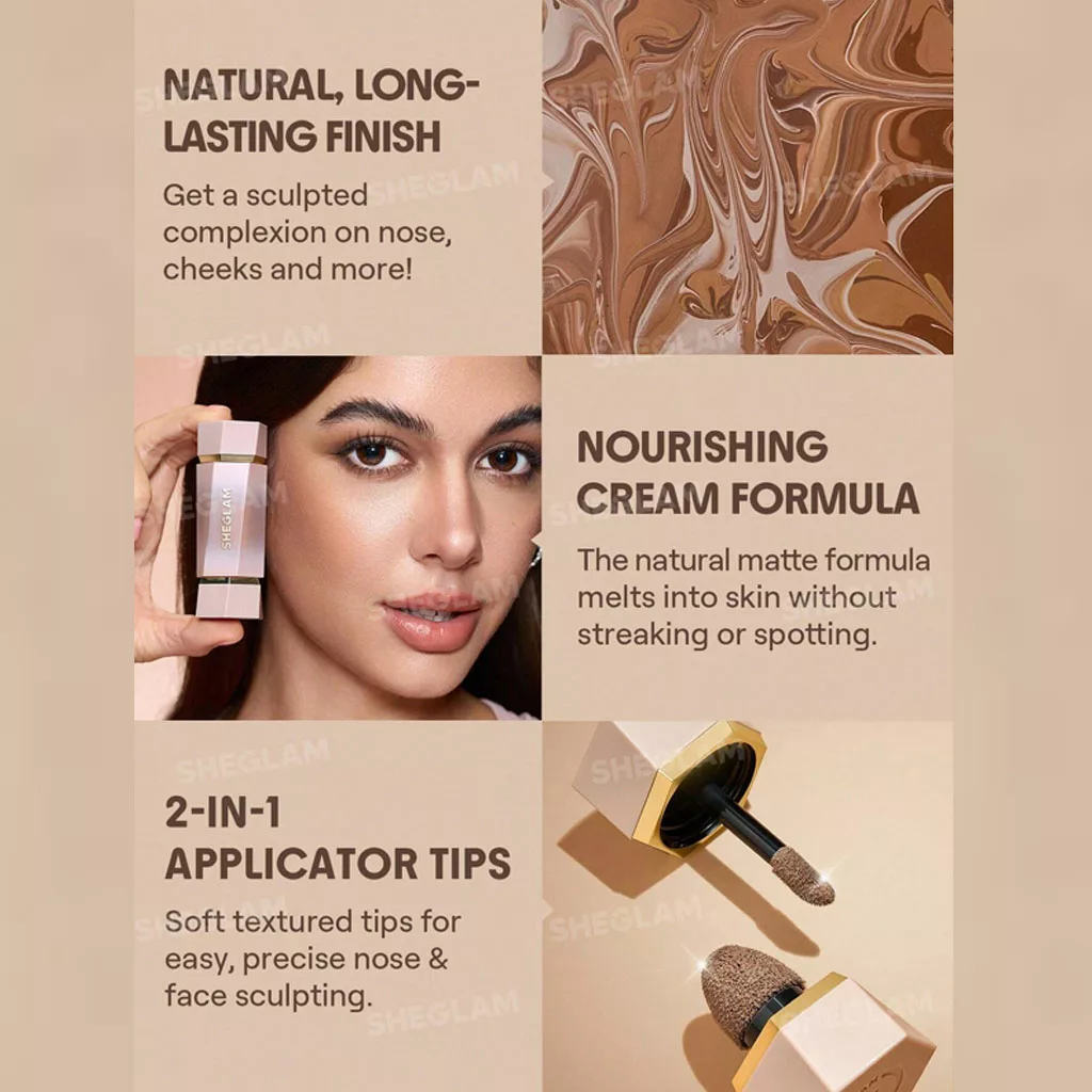 کانتور مایع دو سر شیگلم PRECSION SCULPT LIQUID CONTOUR DUO