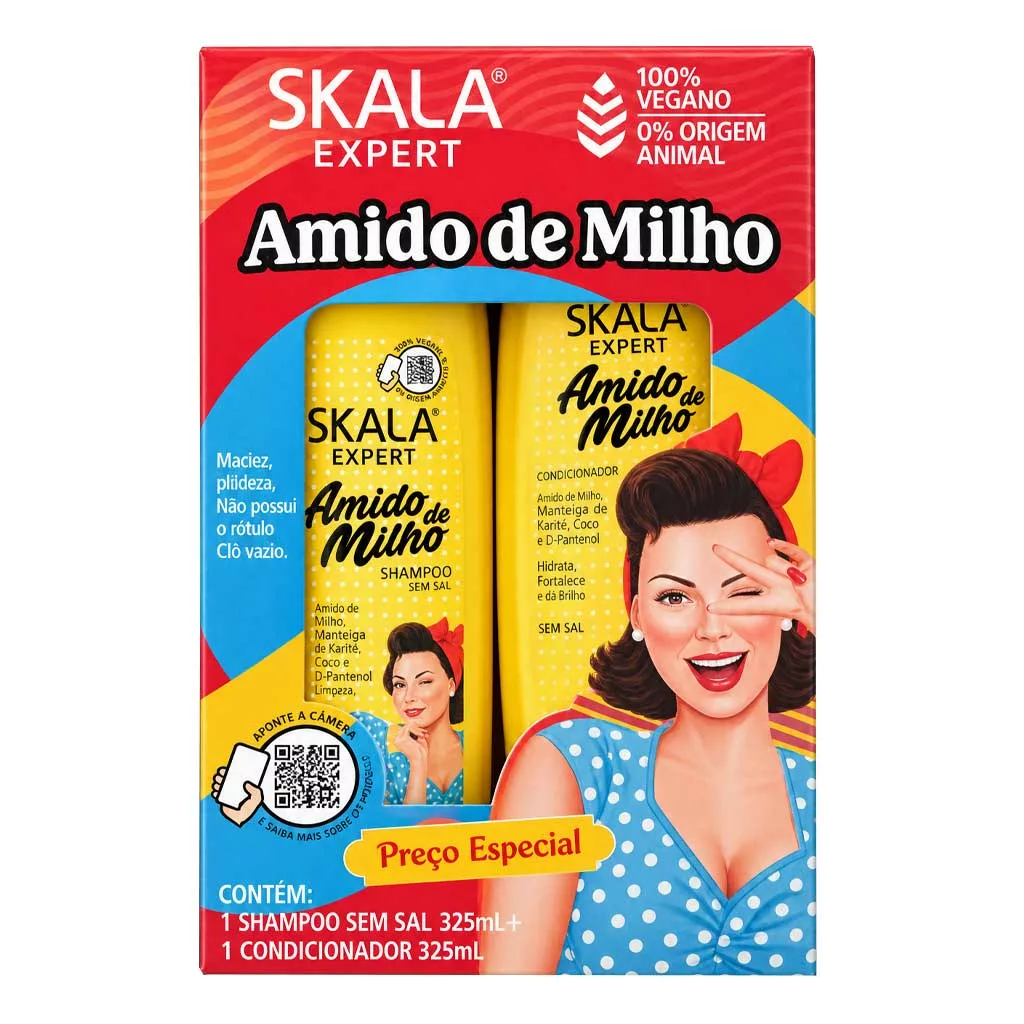 ست شامپو نرم کننده اسکالا Amido DE Milho SKALA EXPERT نشاسته ذرت