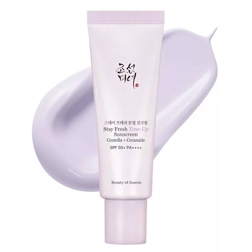 کرم ضد آفتاب tone up بیوتی آف جوسئون بنفش یکدست کننده رنگ پوست کرم ضد آفتاب tone up بیوتی آف جوسئون بنفش یکدست کننده رنگ پوست