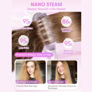 دستگاه برس حرارتی شیگلم هیدرا شات تخت Hydra shot Steam Straightening Brush PRO