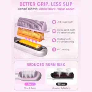 دستگاه برس حرارتی شیگلم هیدرا شات تخت Hydra shot Steam Straightening Brush PRO