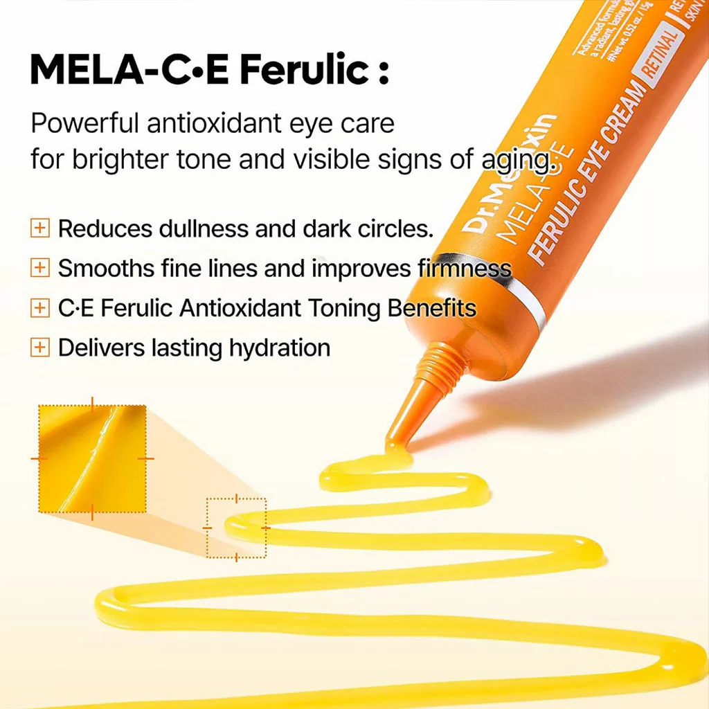 کرم دور چشم فرولیک اسید MELA-C.E دکتر ملاکسین DR.MELAXIN FRULIC EYE CREAM