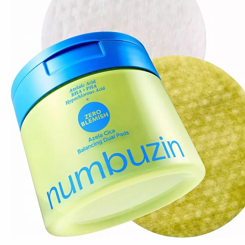 پد آزلائیک دو طرفه ضد جوش نامبوزین Numbuzin ZERO BLEMISH Azela Cica BHA+PHA Azelaic Acid