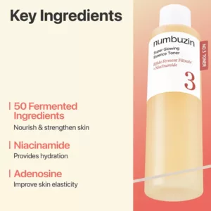 تونر اسنس شماره 3 نامبوزین گلو نیاسینامید Numbuzin super Essence Toner 3