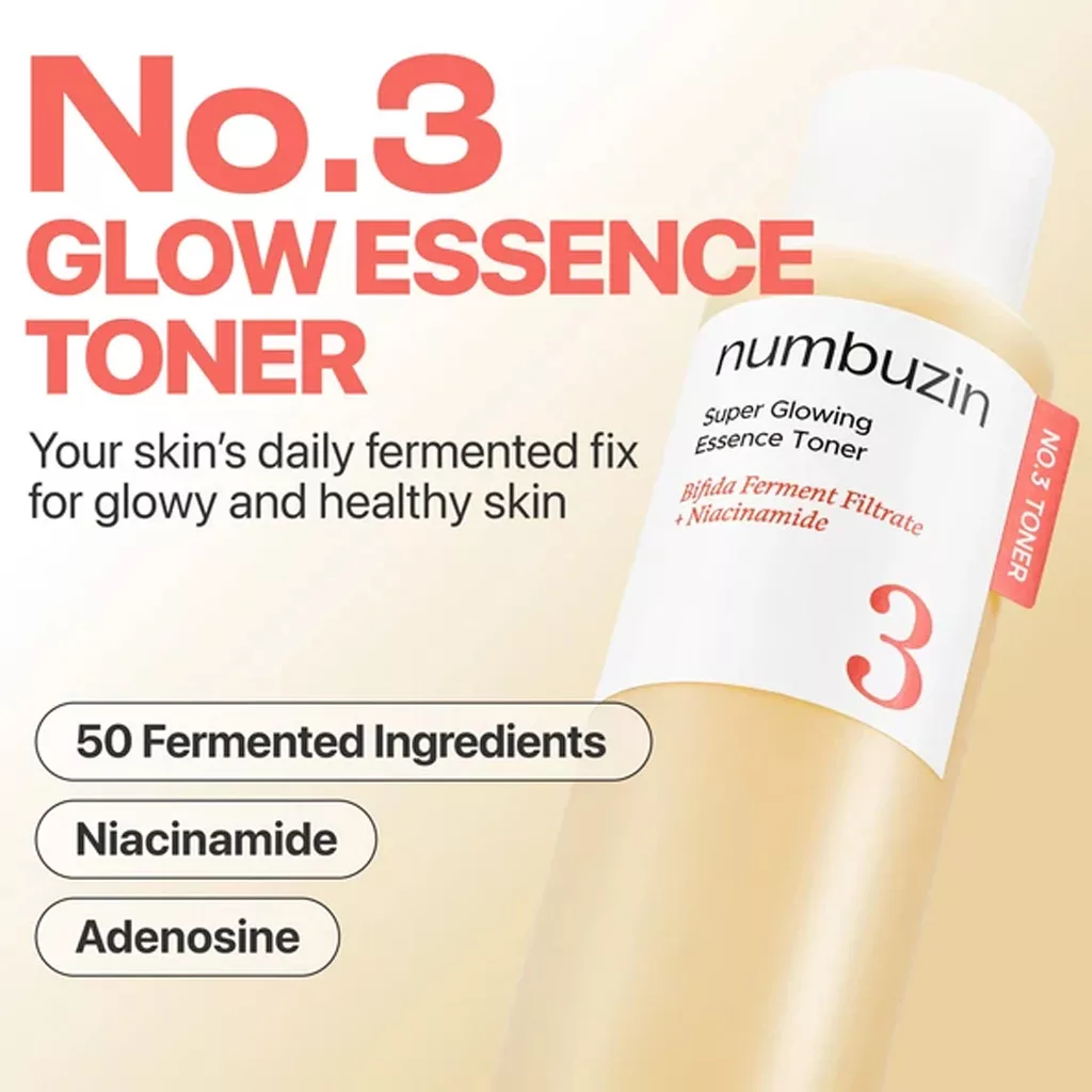 تونر اسنس شماره 3 نامبوزین گلو نیاسینامید Numbuzin super Essence Toner 3