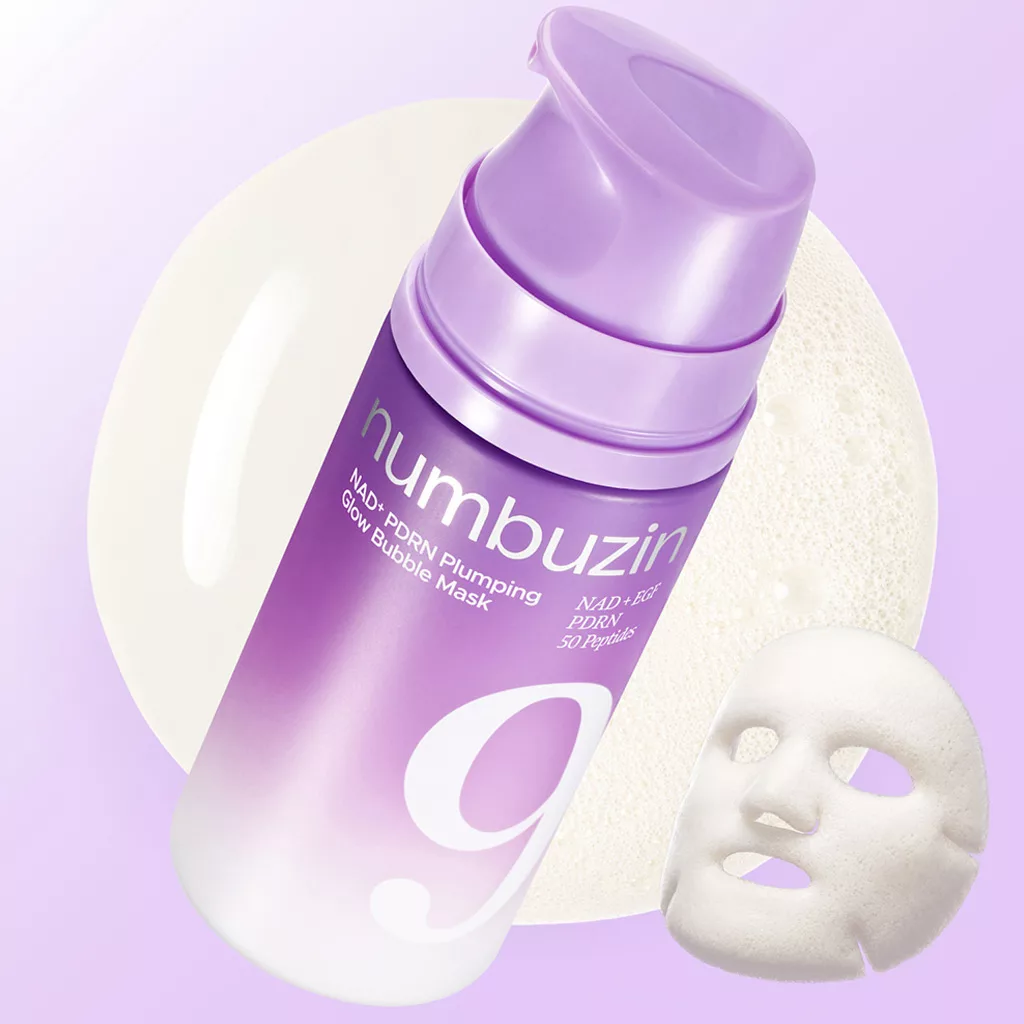 ماسک حبابی glow نامبوزین بابل ماسک Numbuzin 9 +NAD PDRN PLUMPING glow Bubble Mask