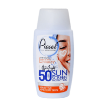 کرم ضد آفتاب بی رنگ SPF50 پیکسل مناسب پوست خشک و حساس ـ محصول ایرانی